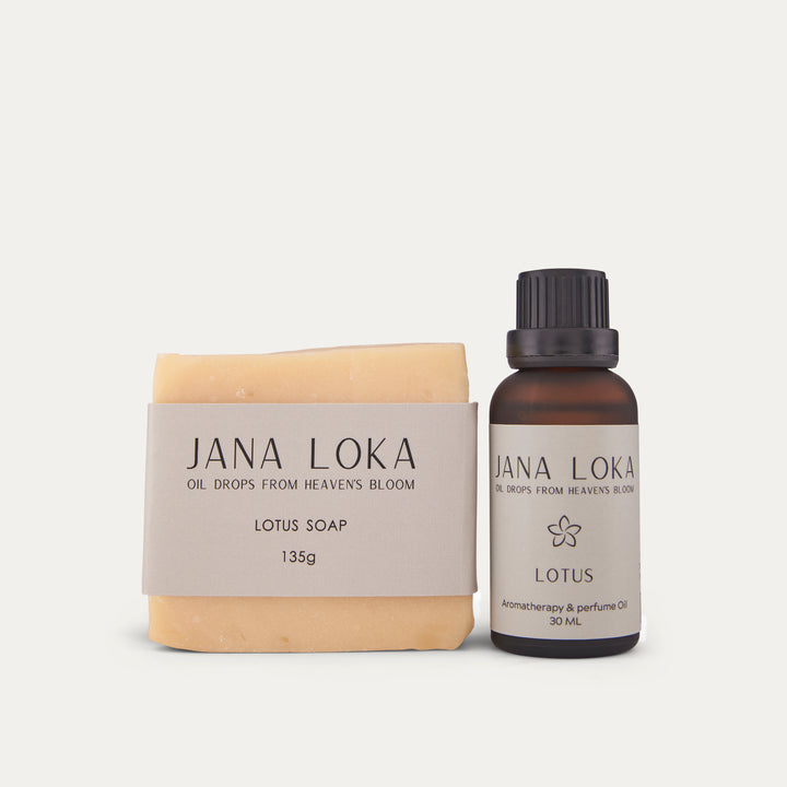 Lotus Oil & Lotus Soap Bar Set | Lotus Ritual Set - סט לוטוס